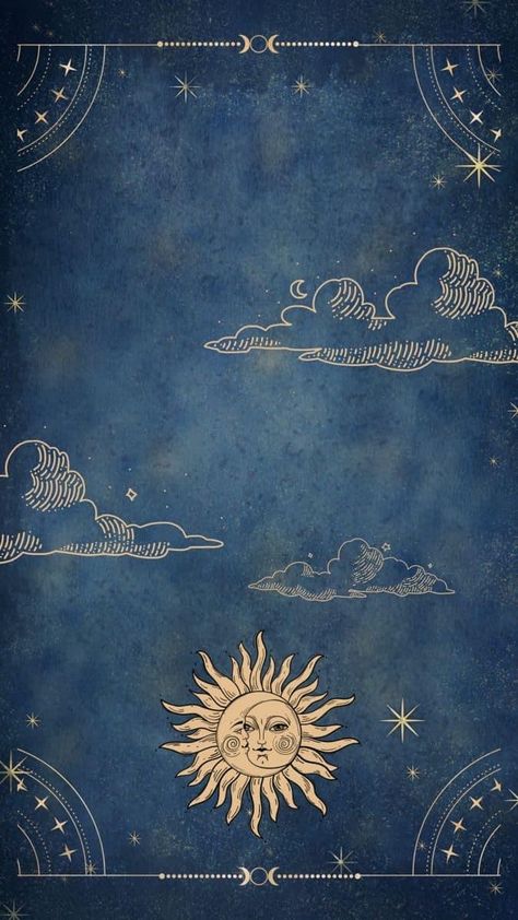 Wallpaper Iphone Celestial, Fantasy Map Wallpaper, Blue Witchy Wallpaper, Celestial Wall Painting, Lunar Phone Wallpaper, Celestial Background Aesthetic, Aesthetic Wallpaper Celestial, Vintage Celestial Art Wallpaper, Mystic Wallpaper Aesthetic