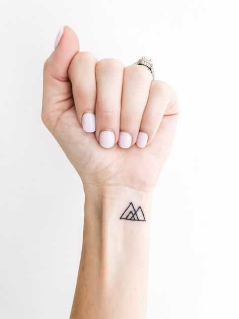 Family Of 5 Tattoo Ideas Symbolic, Triangle Tattoo Family, Family Of 4 Tattoo Ideas Symbolic, Triangle Family Tattoo Ideas, Family Triangle Tattoo, Simple Family Tattoos Symbols, Group Tattoos Family Of 4, Family Of Five Tattoo Ideas, Tattoos That Symbolize Family