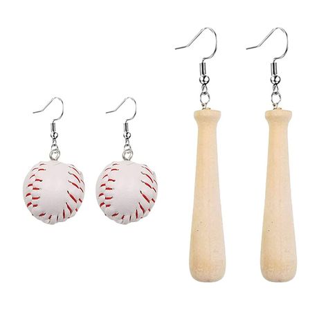 PRICES MAY VARY. Baseball Earrings:Fashion simulation baseball bat earrings, Mini simple asymmetric leather wooden baseball dangle earrings Main Material:Wooden+Leather Product Dimension:As shown in the picture. Best Gift:Perfect gift is simple, unique, beautiful, Absolutely a great gift to express your love for your mother, girlfriend, fiancee, wife, valentine, family or just a friend,etc. Great gifts on Mother 's Day , Wedding , Anniversary Day ,Valentine's Day or Christmas Day. Customer Servi Baseball Earrings, Bat Earrings, Women Baseball, Leather Product, Baseball Women, When You Sleep, Earrings For Women, Baseball Bat, Fashion Earrings