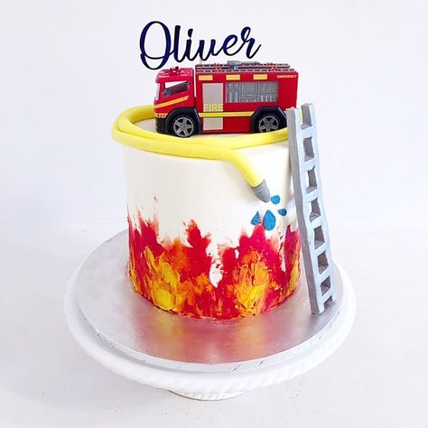 Firefighter Birthday Cakes, Fire Engine Cake, Fireman Sam Cake, Fire Engine Birthday, Fire Fighter Cake, Fireman Cake, Fire Cake, Firetruck Cake, Truck Birthday Cakes