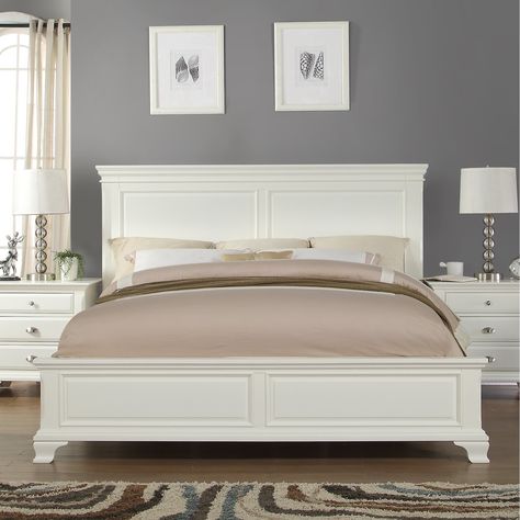 White Wood Bed, White Wood Bedroom Furniture, Bilik Tidur Perempuan, Idea Bilik Tidur, Wood Bedroom Furniture Sets, Bedroom Accents, Coastal Bedroom Furniture, Reka Bentuk Bilik Tidur, Beautiful Bed Designs