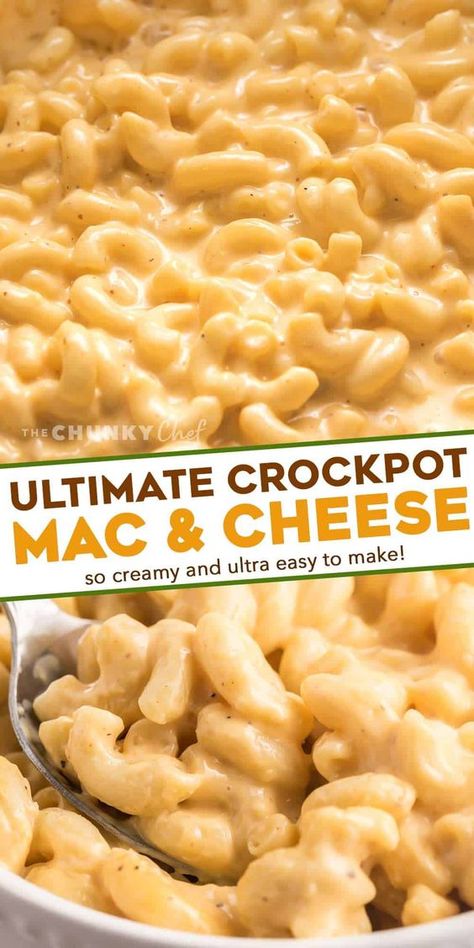 This ultra creamy Mac and Cheese recipe is made right in your slow cooker! Loved by both kids and adults, it's perfect for parties, potlucks, and more! #macandcheese #crockpot #slowcooker Creamy Crockpot Mac And Cheese Recipe, Easy Crockpot Mac And Cheese Recipe, Mac N Cheese Crockpot, Creamy Mac And Cheese Recipe, Crockpot Mac N Cheese Recipe, Crockpot Mac And Cheese, Recipe Crockpot, Lil Luna, Best Mac And Cheese