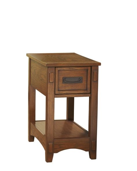 Breegin Multi Chair Side End Table (T007-319) Brown Chair, Side End Table, Furniture Logo, Table Small, End Table Sets, Living Room Side Table, Chair Side Table, End Tables With Storage, Mission Style