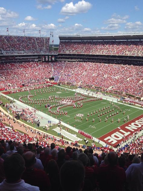 University of Alabama's Million Dollar Band entertains the crowd at the Alabama/Florida game 9/20/14. U Of Alabama, Alabama College Aesthetic, Alabama Football Aesthetic, Bama Aesthetic, University Of Alabama Aesthetic, Alabama Aesthetic, University Pictures, Alabama Football Game, Alabama University