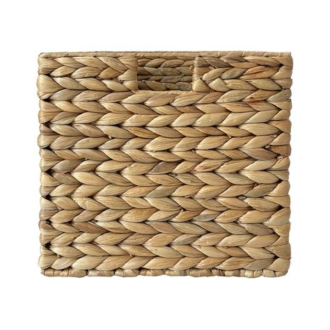 "Find the Small Natural Cube Basket by Ashland® at Michaels. Fill this basket with beautiful spring flowers, faux fruit, or small towels. Fill this basket with beautiful spring flowers, faux fruit, or small towels. Place it on your coffee table for a decorative touch or use it as a storage basket and keep it neatly tucked away in your bathroom or linen closet. Details: Natural brown 11.81\" x 11.81\" x 11.81\" (29.99cm x 29.99cm x 29.99cm) Water hyacinth and iron For indoor use | Small Natural C Cube Basket, Spring Baskets, Beautiful Spring Flowers, Round Storage, Table Shelves, Small Towel, Small Coffee Table, Water Hyacinth, Spare Bedroom