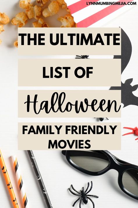 Kid Friendly Halloween Movies, Family Movie List, Family Friendly Halloween Movies, Halloween Movies For Kids, Family Friendly Movies, Halloween Movies To Watch, Halloween Movies List, Movie Night For Kids, List Of Movies