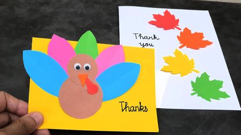 Thanksgiving Cards Handmade Kids, Turkey Diy Crafts, Printable Thanksgiving Crafts, Thanksgiving Day Cards, Thanksgiving Cards Handmade, Crafts Thanksgiving, Thanksgiving Turkey Craft, Easy Thanksgiving Crafts, Thankful Tree