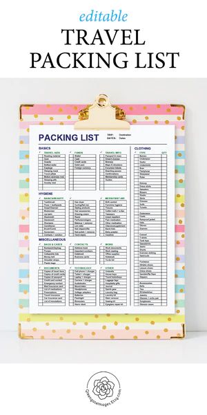 Travel Packing List – Greengate Images Paris Checklist, List Aesthetic, Declutter Bedroom, Travel Packing Checklist, Travel Packing List, Travel Bag Essentials, Packing Luggage, Relaxing Travel, Theme Nature