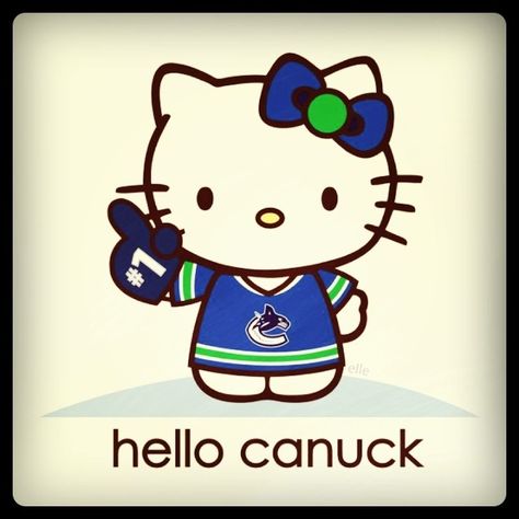 #Canucks #hellokitty #instagram La Kings Hockey, Hello Sanrio, Kings Hockey, Rams Football, Hello Kitty Shoes, King Baby, Calgary Flames, Babe Ruth, Hello Kitty My Melody