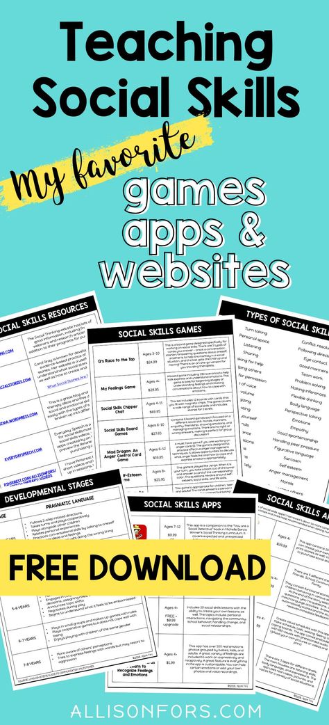 Staying On Topic Social Skills, Social Skills Activities For Special Education, Social Skills Curriculum Elementary, Free Social Skills Printables, Social Skills Art Activities, Social Skills Speech Therapy, Social Pragmatic Activities, Games That Teach Social Skills, Social Skills Therapy Activities