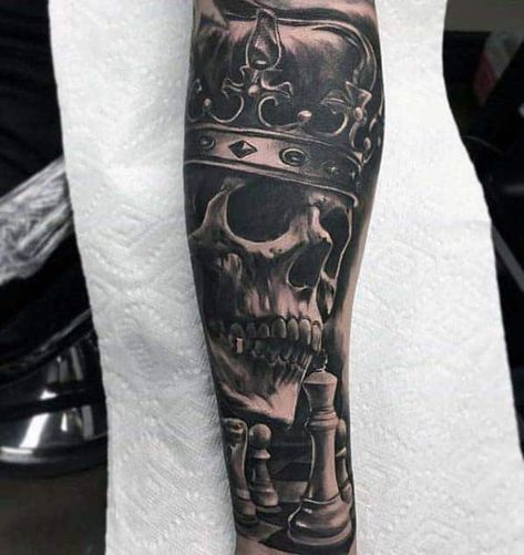 50 Badass Forearm Tattoos For Men - Cool Masculine Design Ideas Underarm Tattoo, Outer Forearm Tattoo, Cute Tattoos On Wrist, Skull Sleeve, Skull Sleeve Tattoos, Girls With Sleeve Tattoos, Men Tattoos Arm Sleeve, Tattoo Inspiration Men, Forearm Sleeve Tattoos