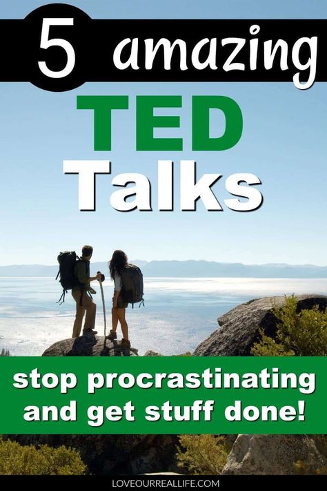 Stop procrastinating and get motivated - Top 5 Motivating TED Talks to get you ready for success! #tedtalks #motivation #procrastination Ted Talks For Motivation, Motivation Procrastination, The Power Of Vulnerability, Stop Procrastinating, Good Time Management, Organized Life, Time Management Skills, Pinterest Group, How To Stop Procrastinating