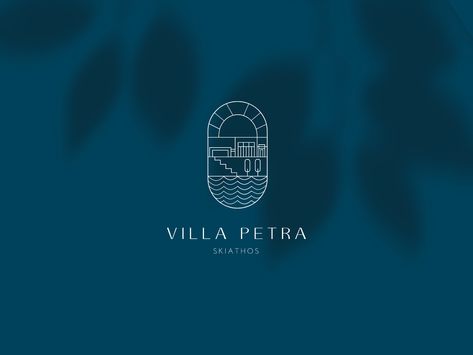 Villa Petra Brand Identity on Behance Villa Logo, Skiathos, Real Estate Logo, Graphic Design Lessons, The Hills, Luxury Villa, Graphic Design Logo, Visual Identity, In Design