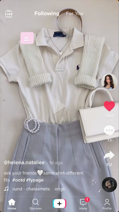 Blue And White Outfits, Outfits Pastel, Pastel Shirt, Casual Work Outfits Women, Old Outfits, Pastel Outfit, Trendy Outfits For Teens, Estilo Preppy, Preppy Casual