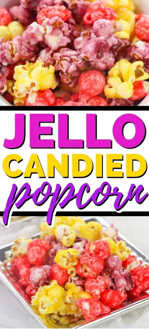 Jolly Rancher Popcorn, Candied Popcorn Easy, How To Color Popcorn, Candied Popcorn Recipe Corn Syrup, Color Popcorn Diy How To Make, How To Dye Popcorn, Fun Popcorn Ideas, How To Make Colored Popcorn, Colored Popcorn Recipe Easy