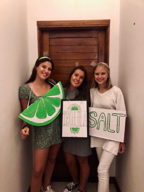 Lime Costume Diy, Tequila Salt And Lime Costume, Gin And Tonic Costume, Tequila And Lime Costume, Iconic Duos, Best Group Halloween Costumes, Twin Halloween, Themed Halloween Costumes, Twin Halloween Costumes