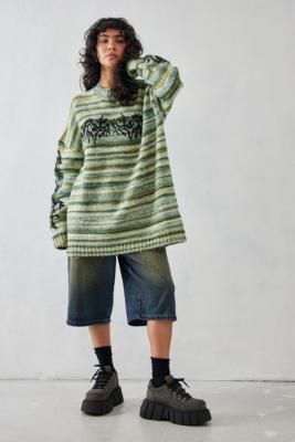 Grunge Knitwear, Fashion Runaway, Baggy Jumper, Masculine Outfits, The Ragged Priest, Ragged Priest, Pose References, Green Fits, 90s Grunge