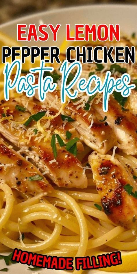 Lemon Pepper Chicken Pasta, a dish that brings together the bright, tangy flavors of lemon with the savory goodness of peppered chicken. Imagine tender chicken pieces cooked to perfection, tossed with al dente pasta and a creamy lemon sauce that’s as refreshing as a summer breeze. Whether you’re looking to impress guests at a dinner party or simply craving a quick and delicious weeknight meal, this pasta dish is a surefire hit. Lemon Pepper Chicken And Pasta, Lemon Pepper Chicken Pasta, Peppercorn Chicken, Peppered Chicken, Creamy Lemon Sauce, Lemon Cream Sauces, Chicken Noodle Recipes, Chicken Slices, Pepper Pasta