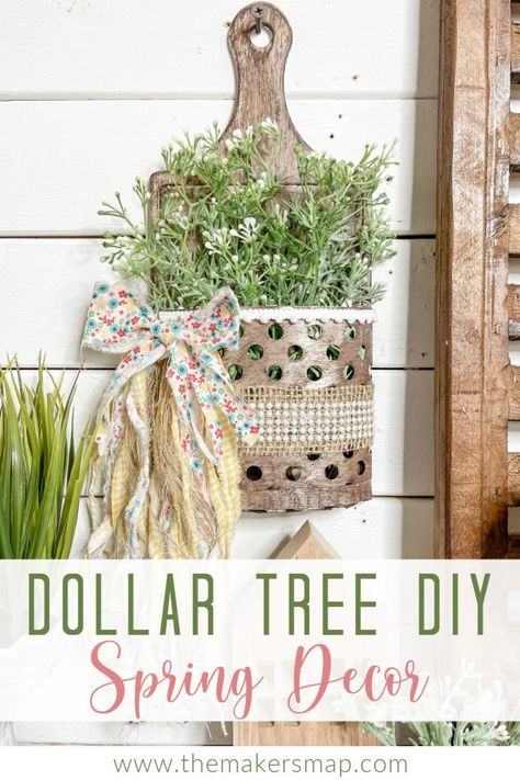 Spring Dollar Tree Crafts, Spring Craft Ideas To Sell, Dollar Tree Spring Crafts, Dollar Tree Farmhouse Decor Diy, Diy Spring Decor, Jesus Last Supper, Spring Diy Projects, Dt Crafts, Diy Spring Crafts