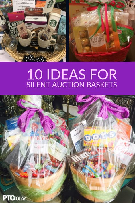 New ideas for your upcoming silent auction! Theme Gift Baskets, Auction Basket Themes, Tricky Tray Baskets, Silent Auction Gift Basket Ideas, Raffle Gift Basket Ideas, Gift Baskets Ideas, Silent Auction Basket, Basket Raffle, Auction Gift Basket Ideas