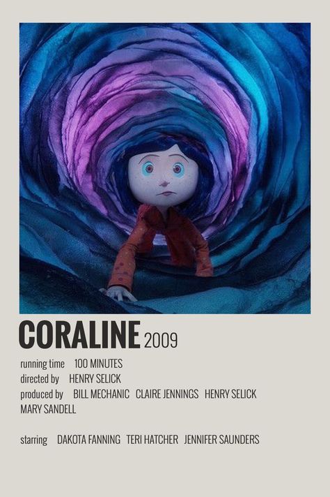 alternative minimalist polaroid posters made by @majaaplb (me) Indie Movie Posters, Coraline Art, Film Polaroid, Coraline Movie, Filmy Vintage, Iconic Movie Posters, Movie Card, Film Posters Minimalist, Film Maker