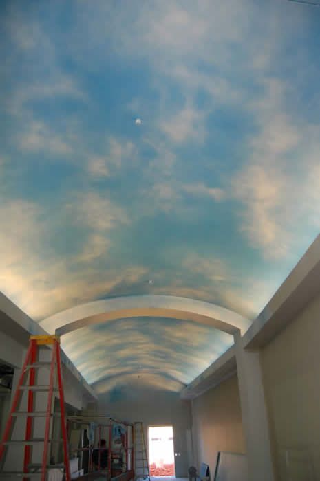 Sky Murals Cloud Painted Ceiling, Painted Ceiling Mural, Ceiling Clouds, Sky Mural, Ceiling Mural, Cloud Ceiling, Sky Ceiling, Painted Sky, Ceiling Painting