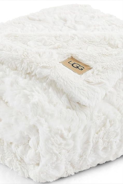 UGG 10483 Adalee Soft Faux Fur Reversible Accent Throw Blanket Luxury Cozy Fluffy Fuzzy Hotel Style Boho Home Decor Soft Luxurious Comfy Blankets for Couch, 70 x 50-Inch, Natural Blankets For Couch, Couch Throw Blanket, Fuzzy Blanket, Presents For Mum, Cute Blankets, Comfy Blankets, Faux Fur Blanket, Striped Blankets, Dream Gift