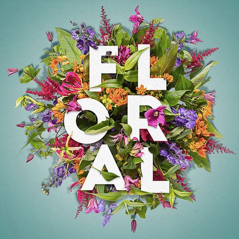 How to Create a Layered Floral Typography Text Effect in Adobe Photoshop Flower Typography, Flower Text, Photoshop Tutorial Graphics, Schrift Design, Floral Typography, Adobe Photoshop Design, Photoshop Text Effects, Typography Images, Photoshop Text