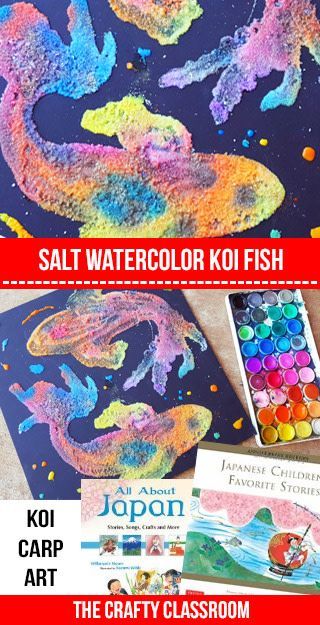 Salt Painting for Summer Art Projects https://thecraftyclassroom.com/2016/06/11/salt-painting-for-summer-art-projects/?utm_campaign=coschedule&utm_source=pinterest&utm_medium=Valerie&utm_content=Salt%20Painting%20for%20Summer%20Art%20Projects Japanese Art Projects, Fish Art Project, Salt Watercolor, Koi Fish Art, Watercolor Koi Fish, Salt Painting, Summer Art Projects, Koi Watercolor, Art Project For Kids