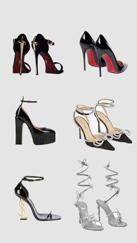 A dream 😍😍 #shoes #valentino #louboutin #ysl #expensive #heels Ysl Heels Aesthetic, Louboutin Shoes Aesthetic, Heels Expensive, Louboutin Heels Aesthetic, Ysl Shoes Heels, Expensive Heels, Heels Louboutin, Valentino Heels, Luxury Heels