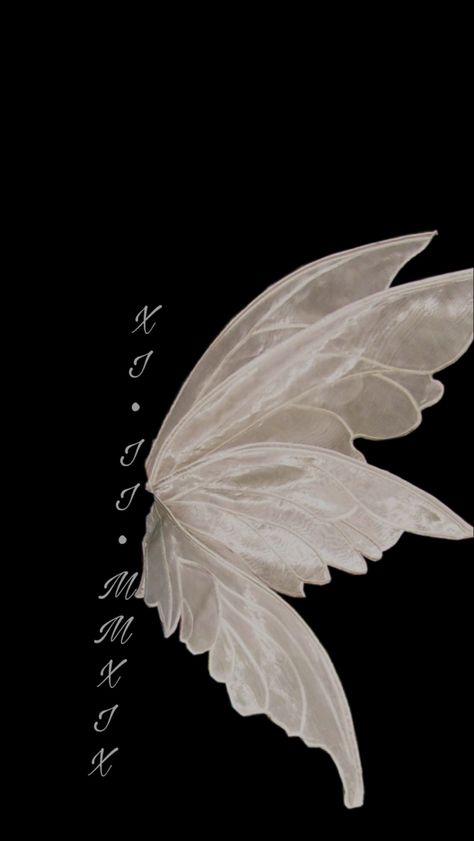 Angel Wing Roman Numeral Tattoo, Angel Wings Roman Numeral Tattoo, Roman Numeral Tattoo With Angel Wings, Butterfly Date Tattoo, Roman Numeral Tattoo With Butterfly, Angle Wing Tattoos, Butterfly Wing Tattoo, Tiny Butterfly Tattoo, Roman Numeral Tattoo