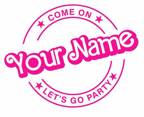 I will your name or text in barbie style Barbie Svg, Barbie Party Decorations, Barbie Theme Party, Party Logo, Barbie Birthday Party, Barbie Theme, Barbie Birthday, Barbie Party, Barbie Diy