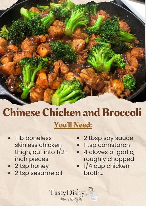 Mom's Flavorful Bites Chinese Chicken And Broccoli, Broccoli Chicken, Chicken And Broccoli, Chinese Chicken, Easy Chinese, Boneless Skinless Chicken Thighs, Boneless Chicken Thighs, Skinless Chicken Thighs, Chinese Recipes