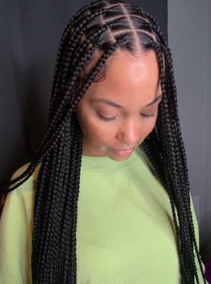 Huge Knotless Box Braids, Small Box Braids Hairstyles, African American Braided Hairstyles, Box Braids Bob, Lash Maps, Black Box Braids, Colored Box Braids, Being Unique, Small Box Braids