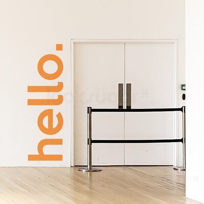 Latitude Run Hello Wall Decal Color: Persimmon