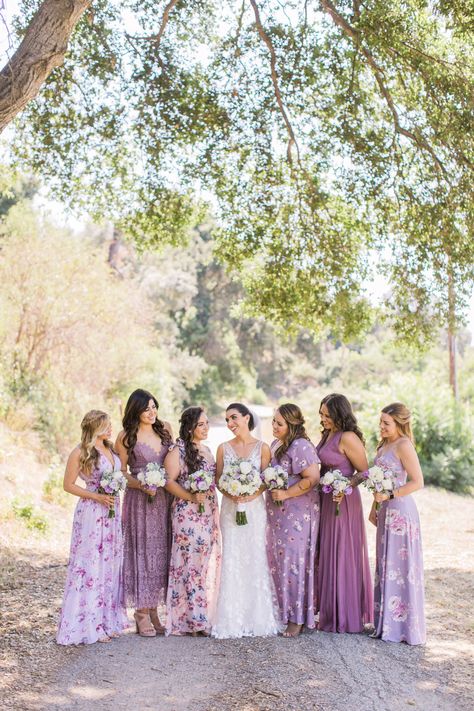 Bridesmaid Dresses Different Shades Of Purple, Bridesmaid Dresses Different Styles And Colors, Lavender Shades Bridesmaid Dresses, Different Color Purple Bridesmaid Dresses, Liliac Bridesmaid Dresses, None Matching Bridesmaid Dresses, Purple Boho Bridesmaid Dresses, Lilac And Lavender Bridesmaid Dresses, Mixed Fabrics Bridesmaid Dresses