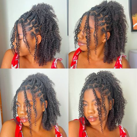 Individuals On Natural Hair, Natural Braids 4c Hair, 4c Hairstyles Braids Natural, Boho On Natural Hair, Boho Braids With Natural Hair, Boho Twists Natural Hair, Boho Natural Hairstyles, Natural Hair Boho Braids, Twist With Natural Hair