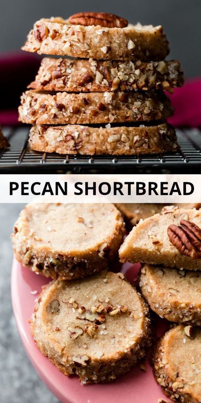 Cookies Photography, Pecan Shortbread Cookies, Pecan Shortbread, Buttery Shortbread Cookies, Shortbread Cookie Recipe, Shortbread Recipes, Crunchy Pecans, Pecan Recipes, Baking Sweets