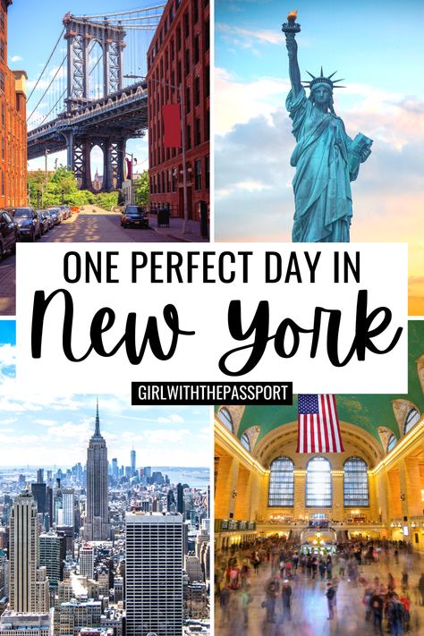 One Day in New York City Itinerary! One Day In Nyc, New York Day Trip, New York Trip Planning, New York City Itinerary, New York Itinerary, Day Trip To Nyc, Day In New York City, Food Nyc, Nyc Itinerary