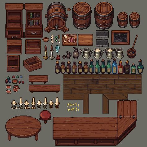 Pixel Game Assets, Pixel Art Characters Tutorials, Aseprite Tutorial, Topdown Pixelart, Pixel Art Characters 64x64, Pixel Art Game Background, Medieval Pixel Art, Tileset Pixel Art, Pixel Character Sprite