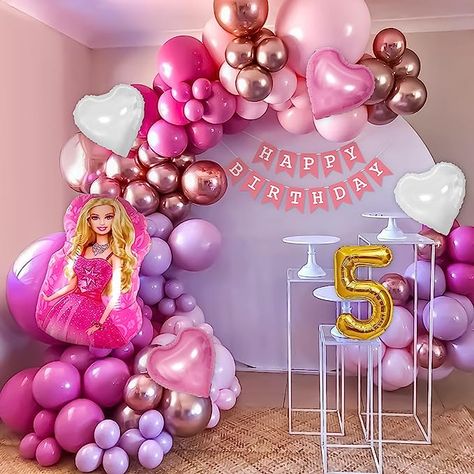 Special You Barbie Theme Birthday Decorations Hey Barbie, Birthday Decoration Items, Theme Birthday Decoration, Anniversary Balloons, Pink Princess Birthday, Spiderman Decorations, Princess Birthday Decorations, Balloons Number, Barbie Theme Party