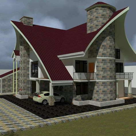 Four Bedroom House Plans in Kenya – West Kenya Real Estate Ltd House Designs In Kenya, Four Bedroom House Plans, Three Bedroom House Plan, Bungalow Style House Plans, Affordable House Plans, Looking For Houses, Two Bedroom House, Modern Bungalow House, Building House Plans Designs