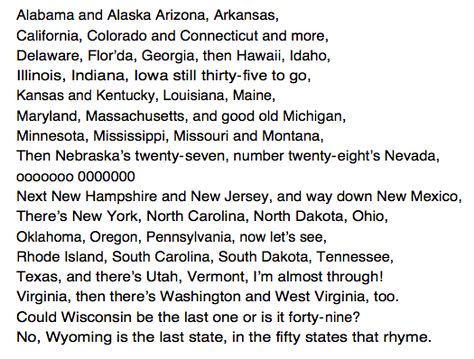 50 States In Alphabetical Order, United States Song, States In Alphabetical Order, States Song, State Names, Name Songs, Homeschool History, Alphabetical Order, Life Hacks For School