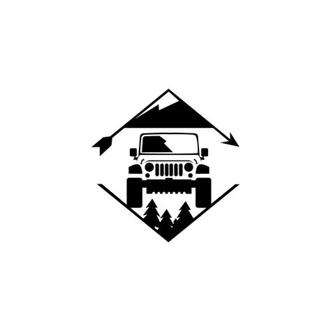 Safari Jeep Tours. Mountain Expedition. Jeep emblem. Shield logo. Retro monochrome outdoor adventure and mountain badge. Jeep Tattoo, Jeep Emblems, Jeep Art, Jeep Logo, Safari Jeep, Logo Retro, Diy Shirts, Car Badges, Shield Logo