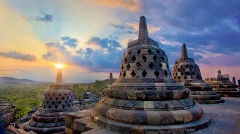 The name Bore-Budur, and thus BoroBudur, is thought to have been written by Raffles in English grammar to mean the nearby village of Bore. Photo: Getty Images Borobudur Temple, Java Island, Central Java, Luxury Cruise, Travel Bug, Buddhist Temple, Island Travel, Best Places To Travel, Ubud