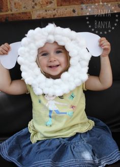 Cute sheep mask kids craft - Danya Banya Sheep Mask, Lamb Craft, Craft Activity For Kids, Farm Animal Crafts, Sheep Crafts, Farm Preschool, Christmas Pageant, Farm Activities, Masks Crafts