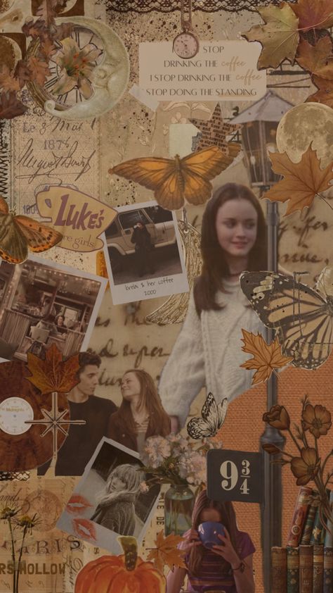 Gilmore girls wallpaper #gilmoregirlsaesthetic #gilmoregirls #gilmoregirlseason #vibes #wallpaper #gilmoregirlsautumn #fall #autumn #fallvibes #autumnaesthetic #aesthetic #remix Soft Fall Aesthetic Wallpaper, Gilmore Girls Winter Wallpaper, Gilmore Girls Autumn Wallpaper, Fall Posters Aesthetic, Rory Gilmore Collage, Gilmore Girls Wallpaper Iphone, Gilmore Girls Fall Wallpaper, Autumn Gilmore Girls Aesthetic, Gilmore Girls Aesthetic Wallpaper