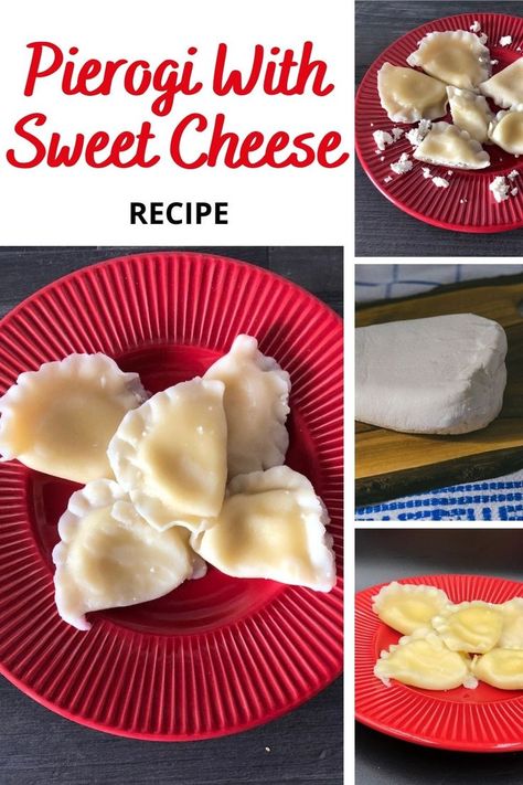 Farmers Cheese Pierogi Recipe, Sweet Cheese Pierogi Recipe, Cheese Perogies Recipe, Pierogies Homemade, Cheese Pierogi Recipe, Pierogi Filling, Easy German Recipes, Polish Pierogi, Perogies Recipe