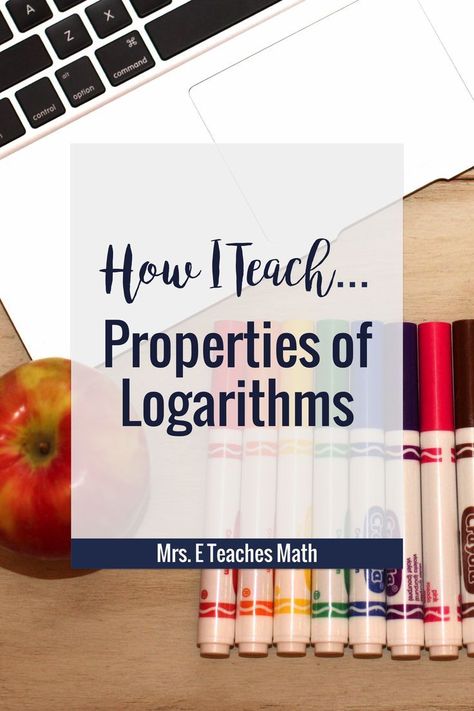 Properties of logarithms can be tricky for teachers and students in Algebra 2.  I love using activities to teach logs and this post explains how I teach them to my kids! I typically do this activity before we start the notes and it helps my students complete their worksheet homework too. #mrseteachesmath #algebra Algebra 2 Activities, High School Math Lesson Plans, Algebra Classroom, Graphing Functions, Free Math Resources, Teaching Algebra, Math Centers Middle School, Math Writing, Math Interactive