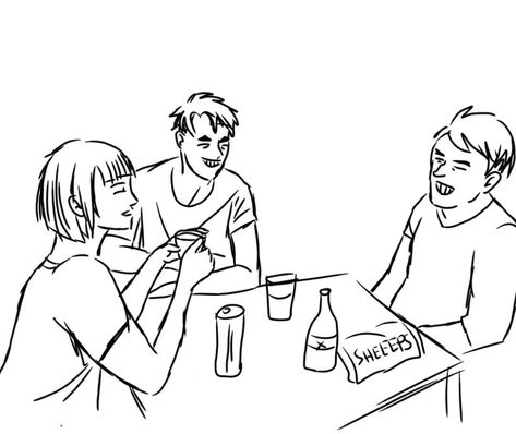 People Sitting At A Table Reference, People Sitting Around A Table Drawing, People Sitting Around A Table Drawing Reference, People At Table Reference, Group Sitting At Table Reference, Eating At Table Reference, At The Table Poses, Sitting Table Pose, Sitting At Table Drawing Reference